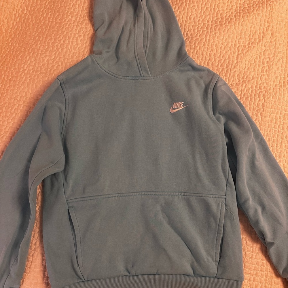 Nike Teal Hoodie with Pink Logo